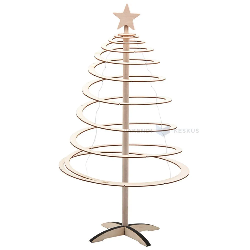 Puidust jõulukuusk tähega Spira Mini 42cm