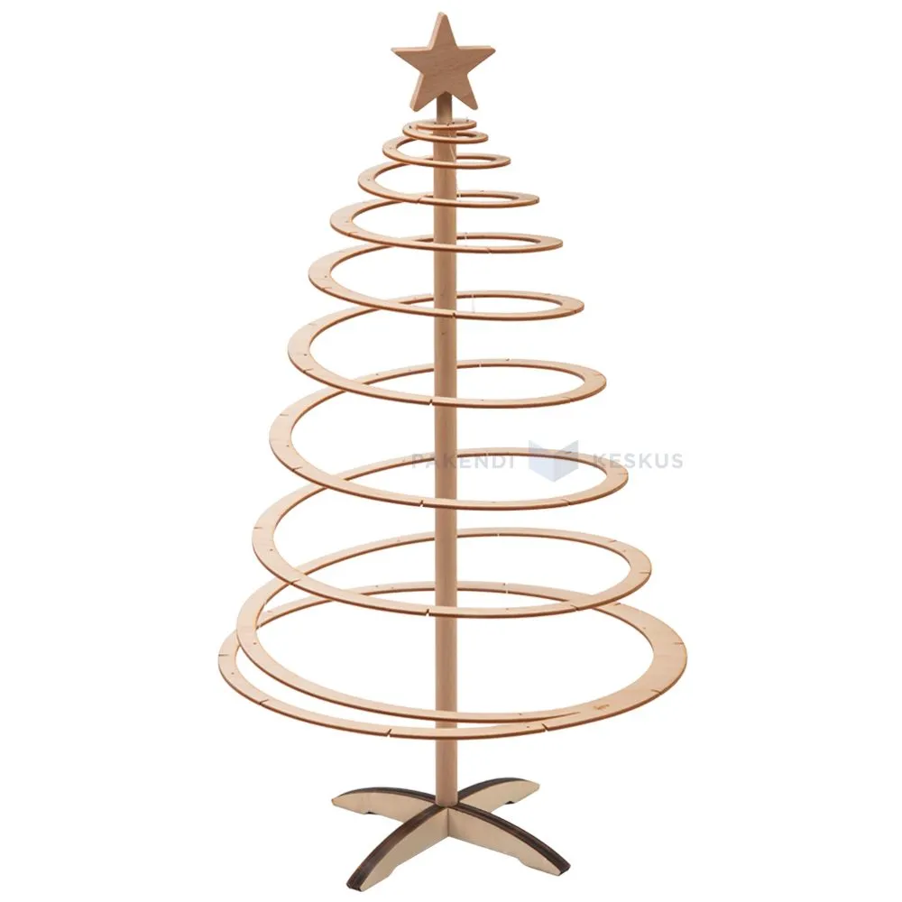 Wooden Christmas tree with star Spira Mini 42cm