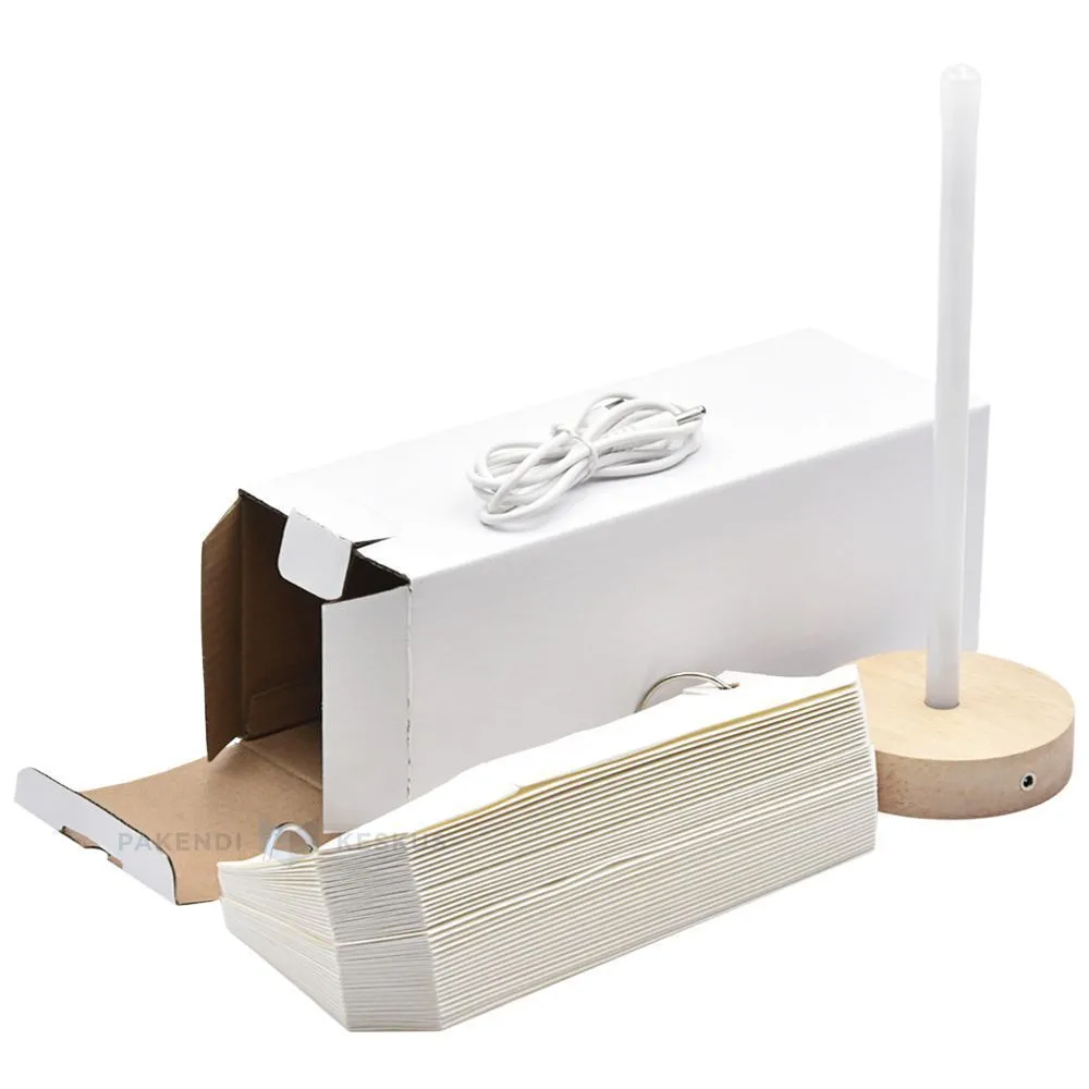 Ivory honeycomb paper lamp 160x220mm with 1m USB cable