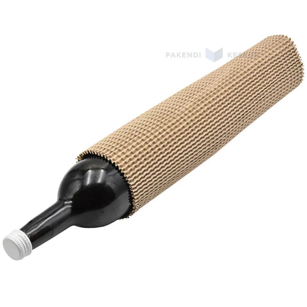 Pruun taaskasutatud paberist pudelikaitse diam. 95-120mm kõrgus 310mm