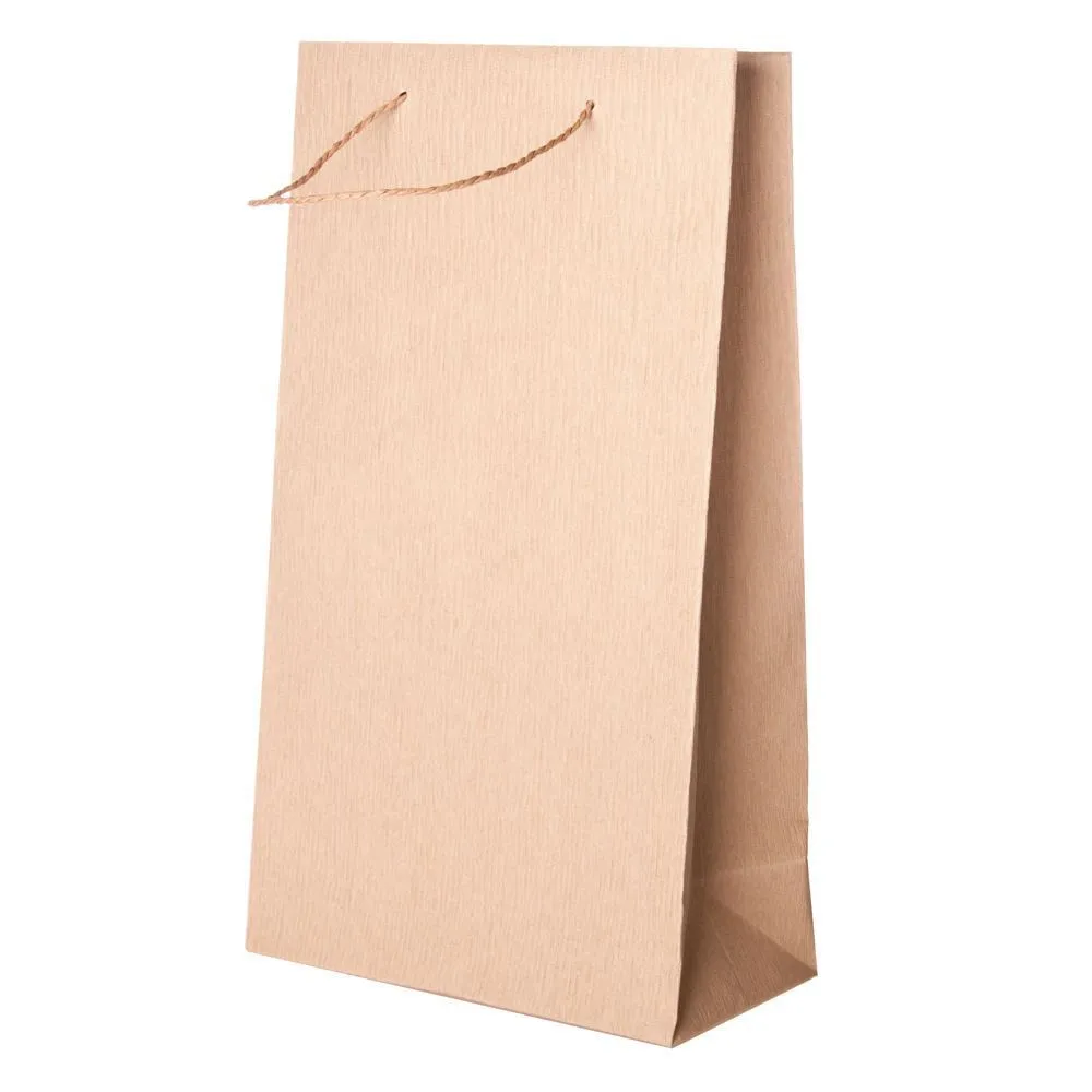 Crepe paper bag with twisted handles 20+10x35cm