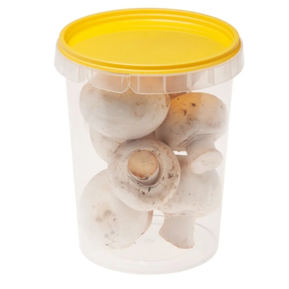 Transparent bucket without handle with lid 520ml / 0,520L