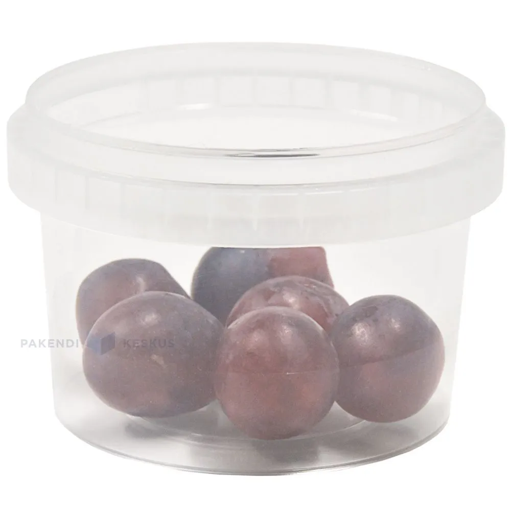Läbipaistev plastikämber ILMA KAANETA sangata 250ml / 0,250L diameetriga 89mm