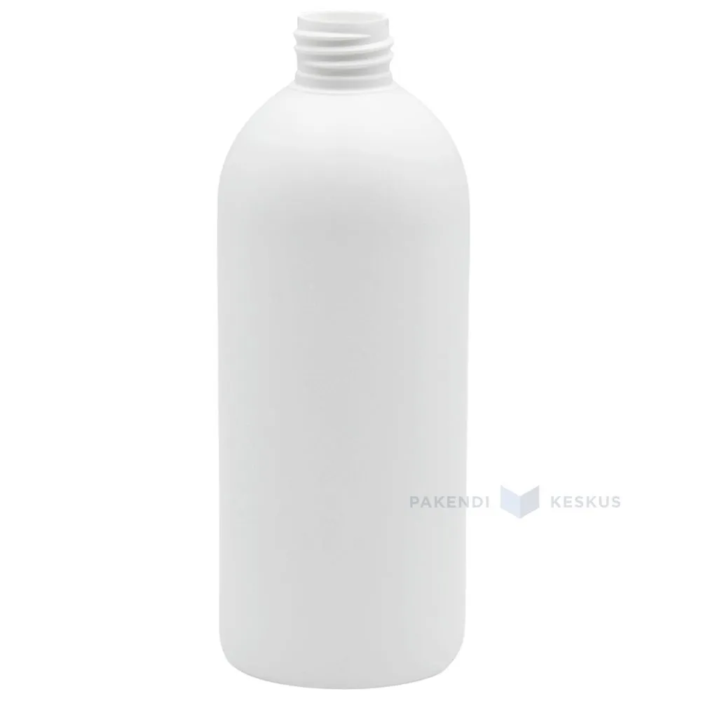White HD bottle without corc 500ml / 0,5L diameter 28mm