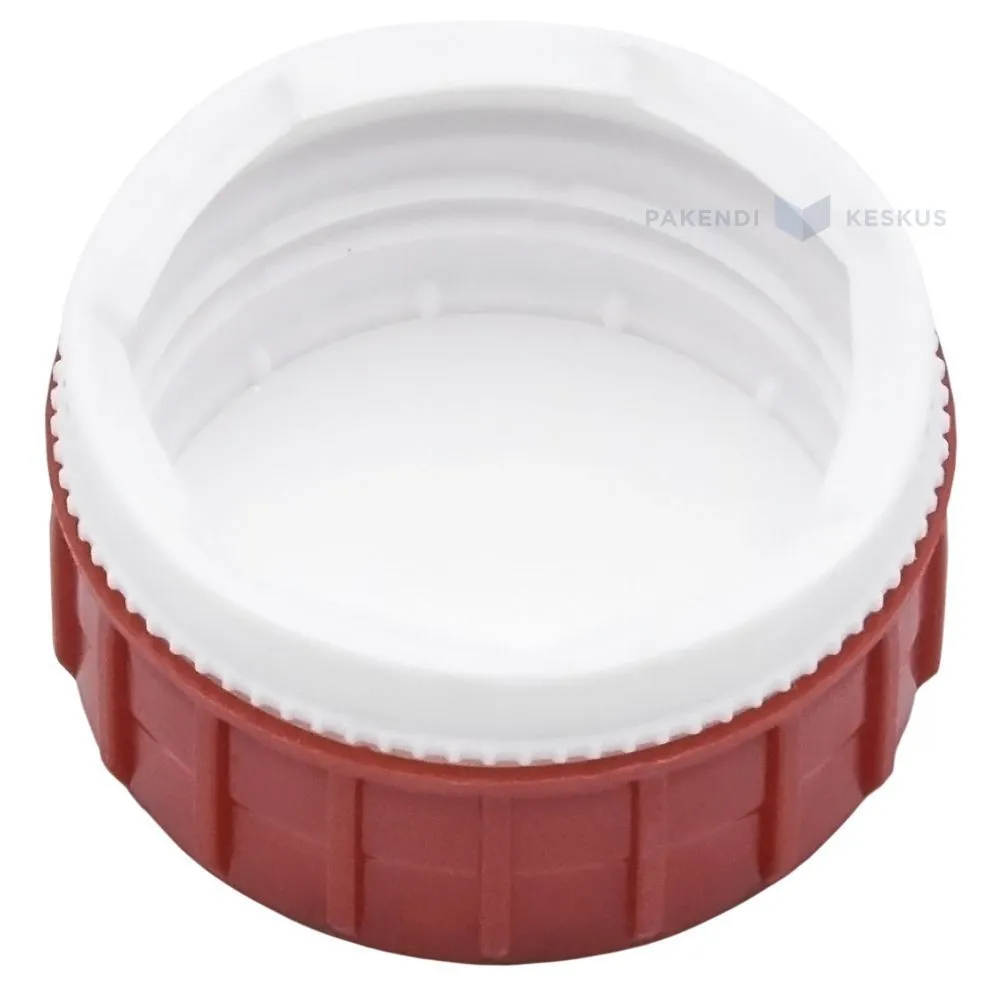 Red safety cap with EPE coating for HD canister and bottle diameter 38mm