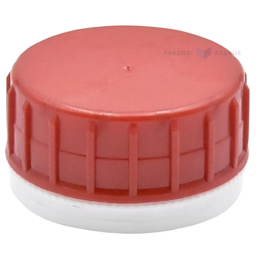 Red safety cap with EPE coating for HD canister and bottle diameter 38mm