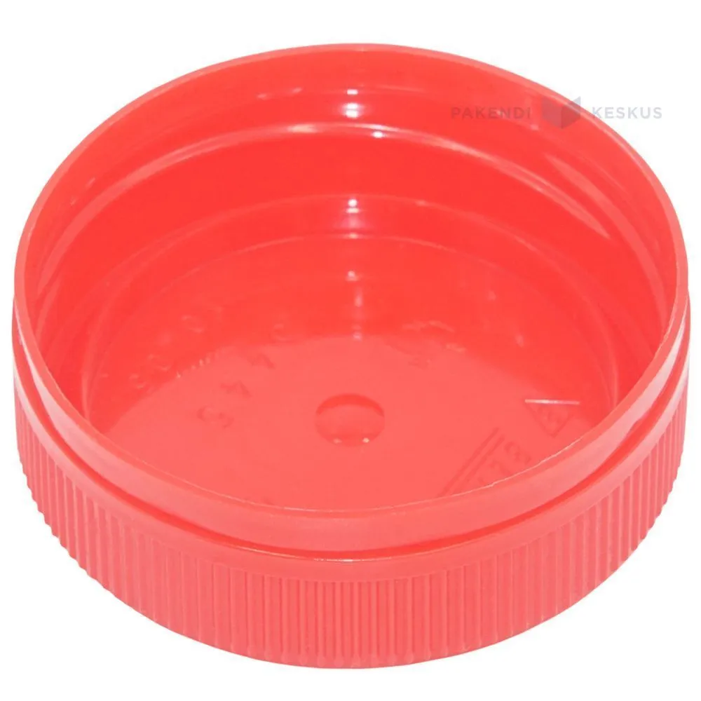 Korkki, PP, PET muovipullolle  Bericup, 48mm, punainen
