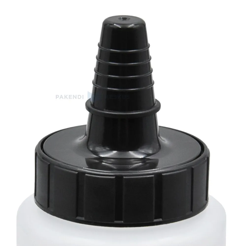 Korkki, PP, kaatonokalla, HD-kastikepulloon, 38 mm/400, musta