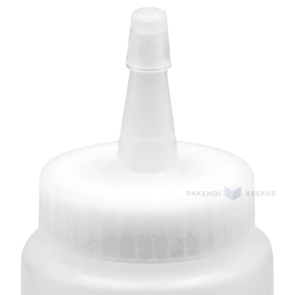 Korkki, PP, kaatonokalla ja päätykorkilla, HD-kastikepulloon, 38 mm/400, valkoinen