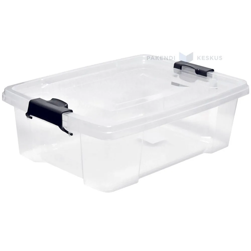 Läbipaistev hoiustuskast lukustatava kaanega 450x330x140mm 12L