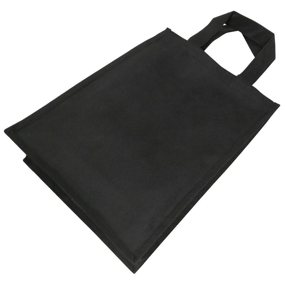 Sangadega must non-woven materjalist tekstiilkott 30+12x40cm