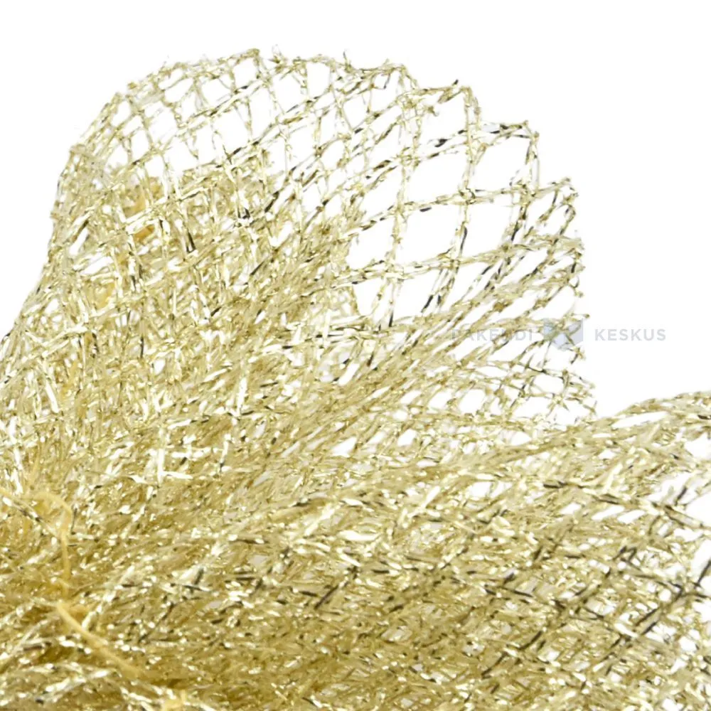 Golden lurex gift bag with drawstring 12x17cm, 10pcs/pack