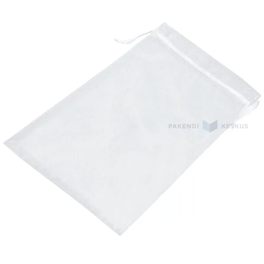 White organza bag with string 20x30cm, 10pcs/pack