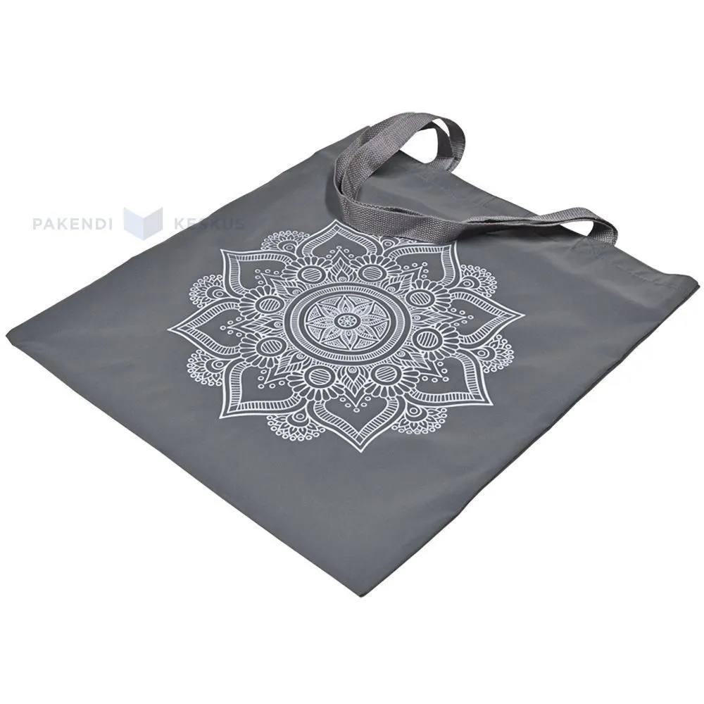 Mandala print grey reflective bag 40x45cm