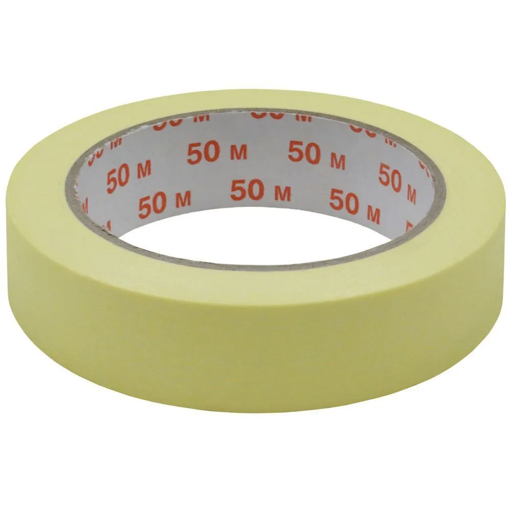 Masking tape with strong glue 25mm wide +60C, 50m/roll