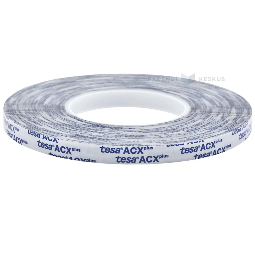 Translucent double-sided acrylic tape Tesa ACXplus 12mm wide, 25m/roll