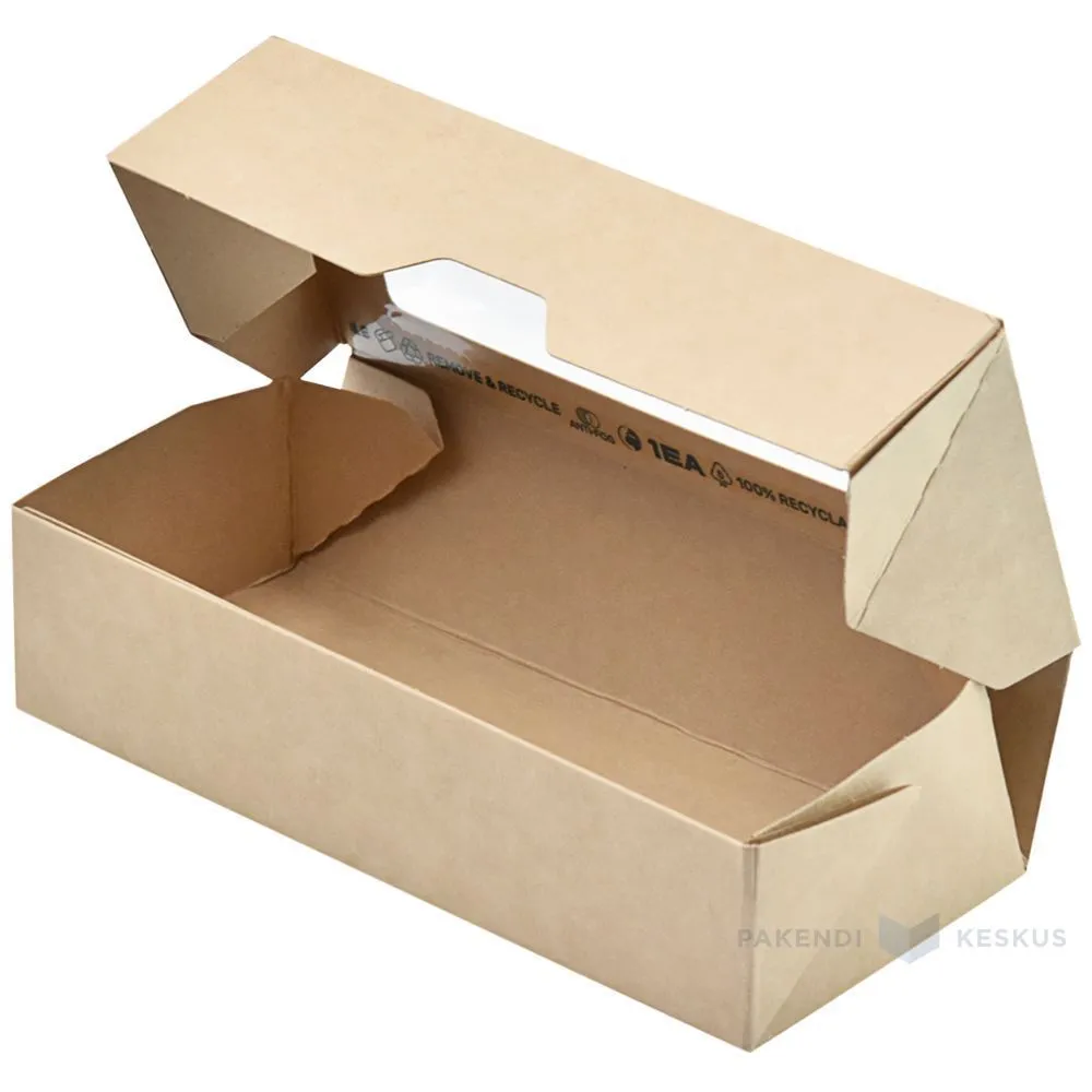 Brown carton box for macarons 17x7x4cm, 25pcs/pack