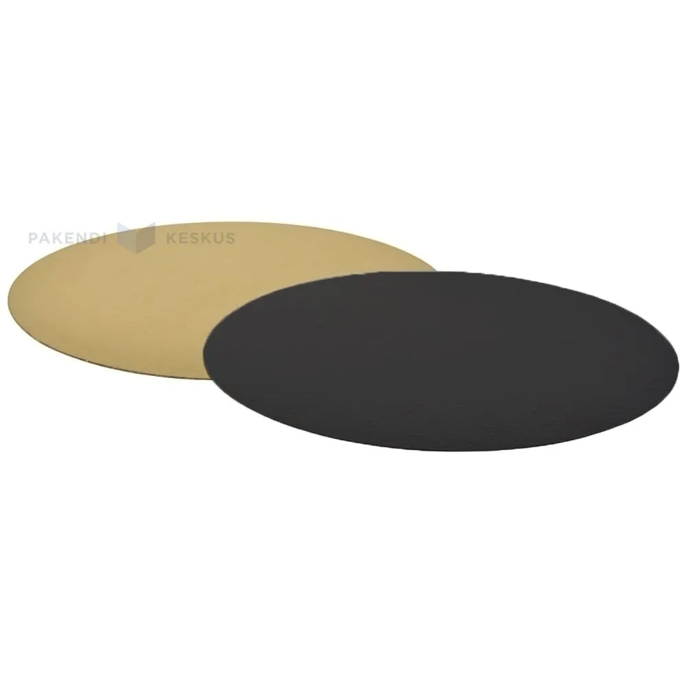 Kuldne-must tordialus diam. 24cm paksus 3mm, pakis 50tk