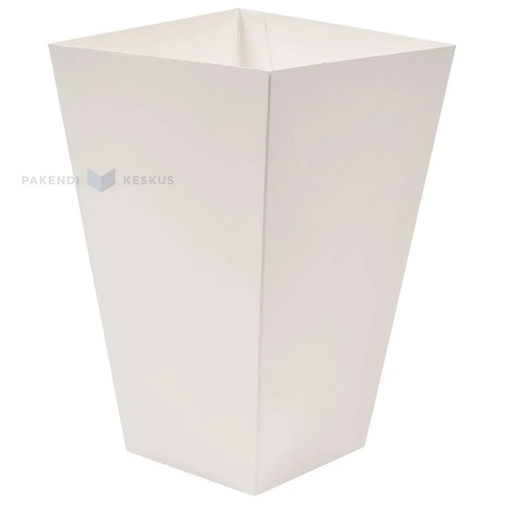 White popcorn box 127x127mm height 206mm 2500ml, 25pcs/pack