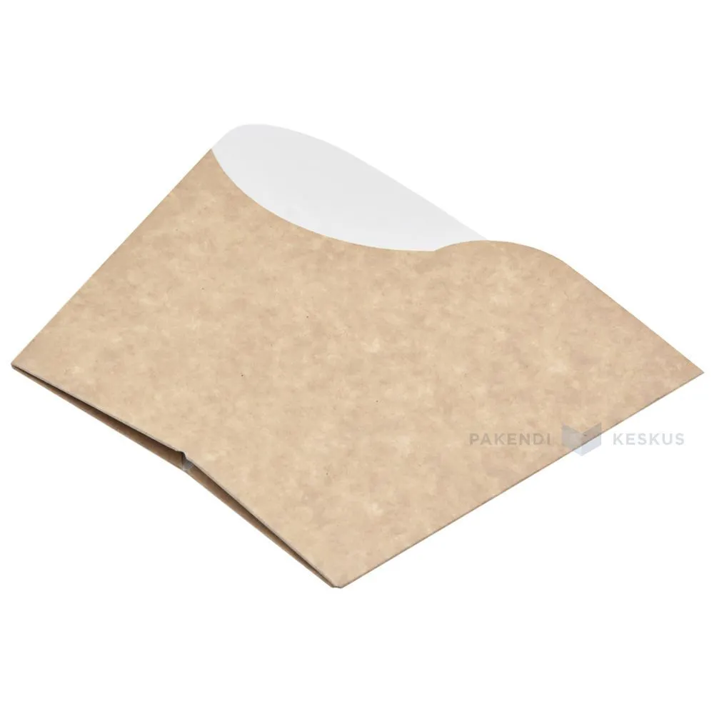 Коричневая коробка под попкорн и фри-картошку 84х85мм высотой 130мм 500мл, в упаковке 25шт