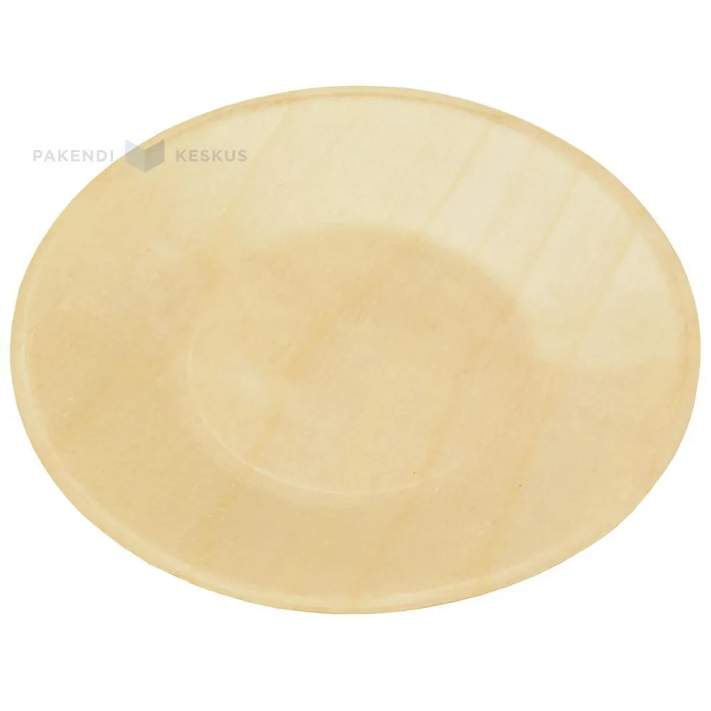 Puidust taldrik diameetriga 15,5cm, pakis 25tk