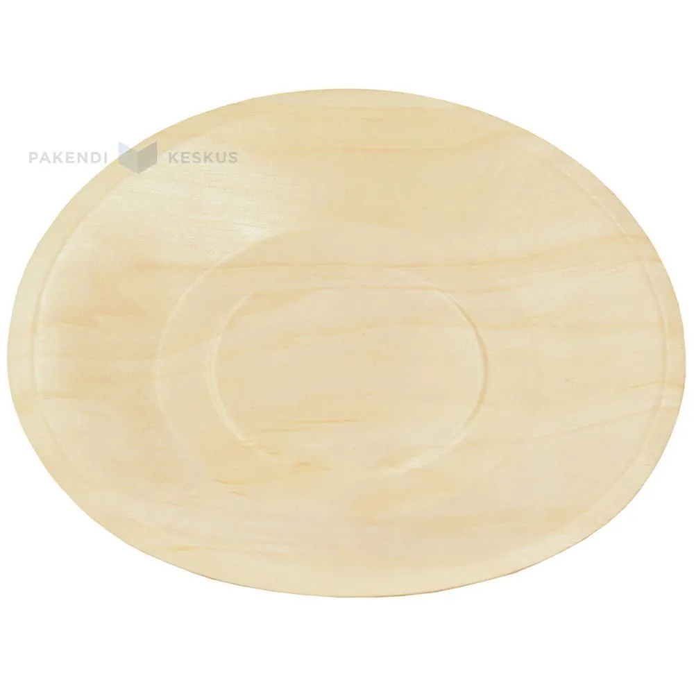 Puidust taldrik diameetriga 21,5cm, pakis 25tk