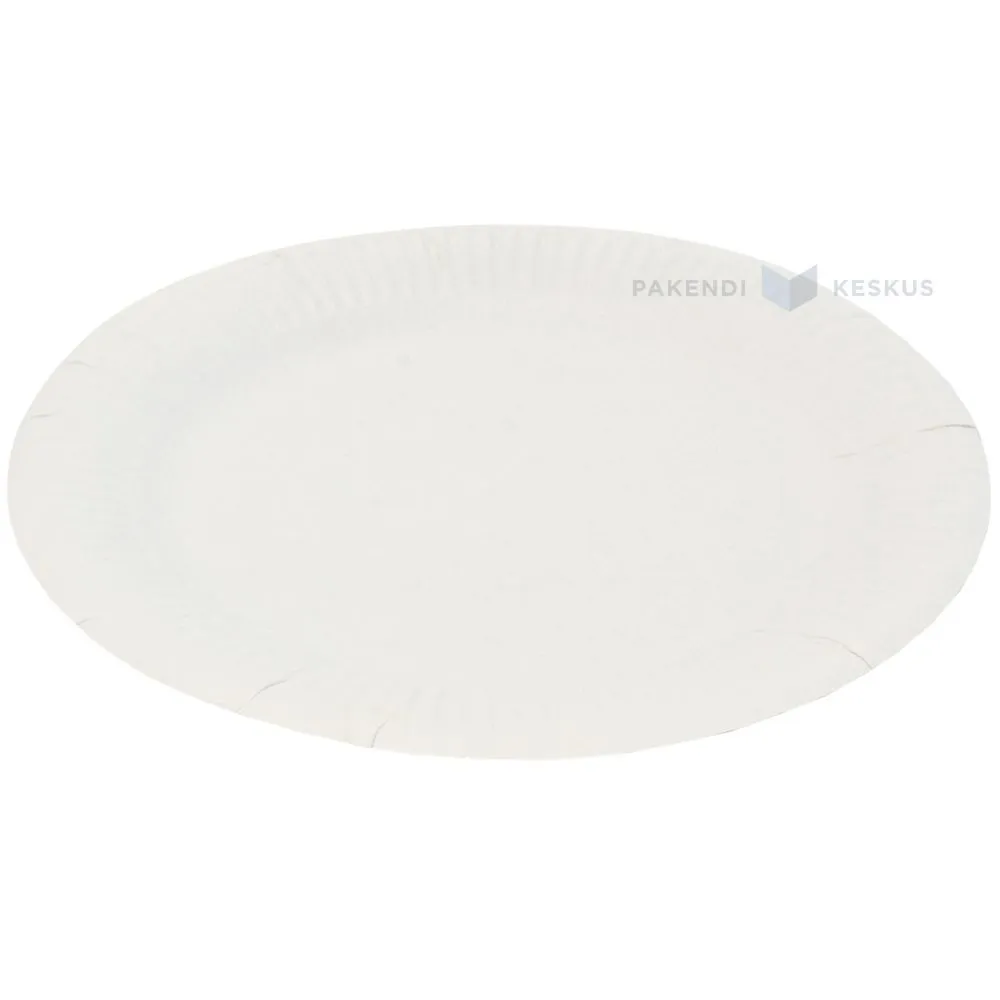 White paper plate diameter 23cm, 100pcs/pack