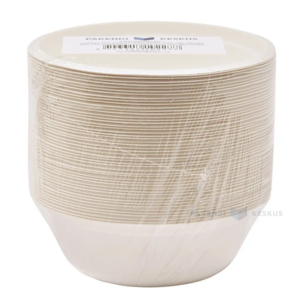 Soup bowl 100% biodegradable/compostable 500ml, 50pcs/pack