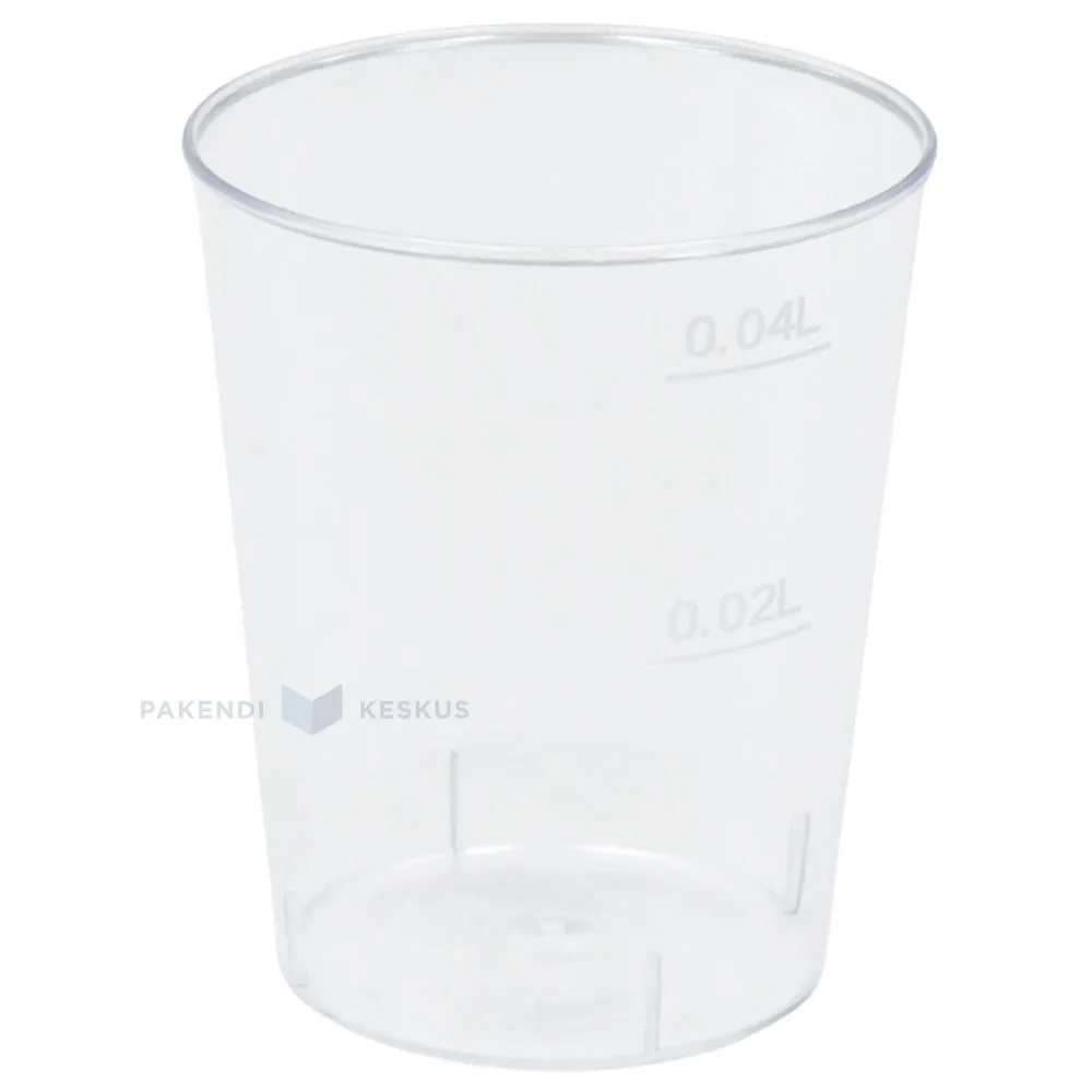 Прозрачная стопка 40мл/4cл, в упаковке 20шт