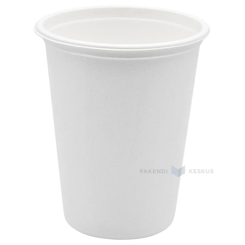 Drinking cup 100% biodegradable/compostable 350ml with diameter 90mm, 50pcs/pack