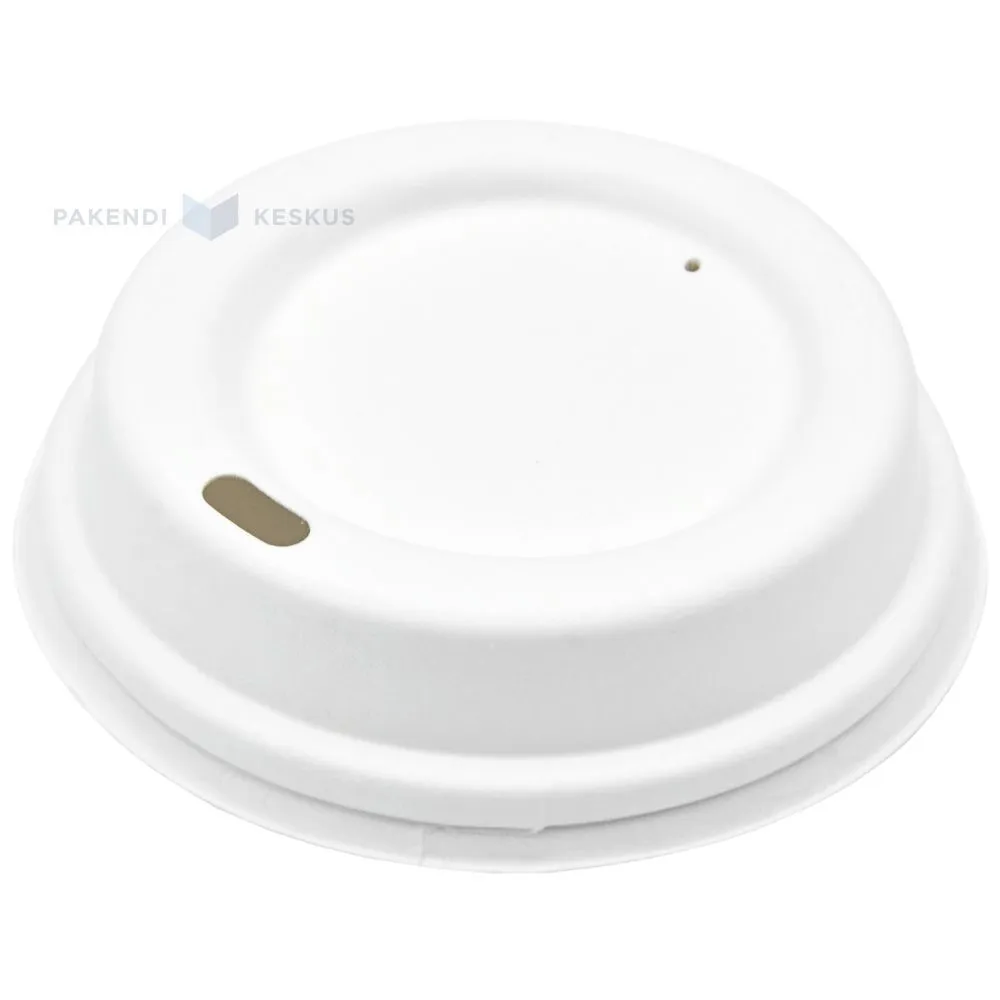 White paper dome lid for 250ml cup with 80mm diameter, 50pcs/pack