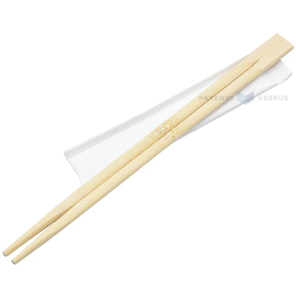 Eraldi paberis bambusest sushipulgad 21cm, pakis 100paari