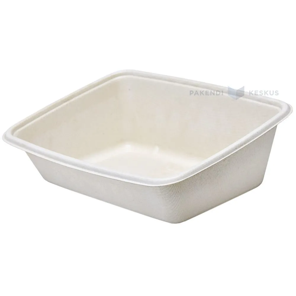 100% biodegradable/compostable 1-compartment food container without lid 160x230x70/50mm 950ml, 10pcs/pack