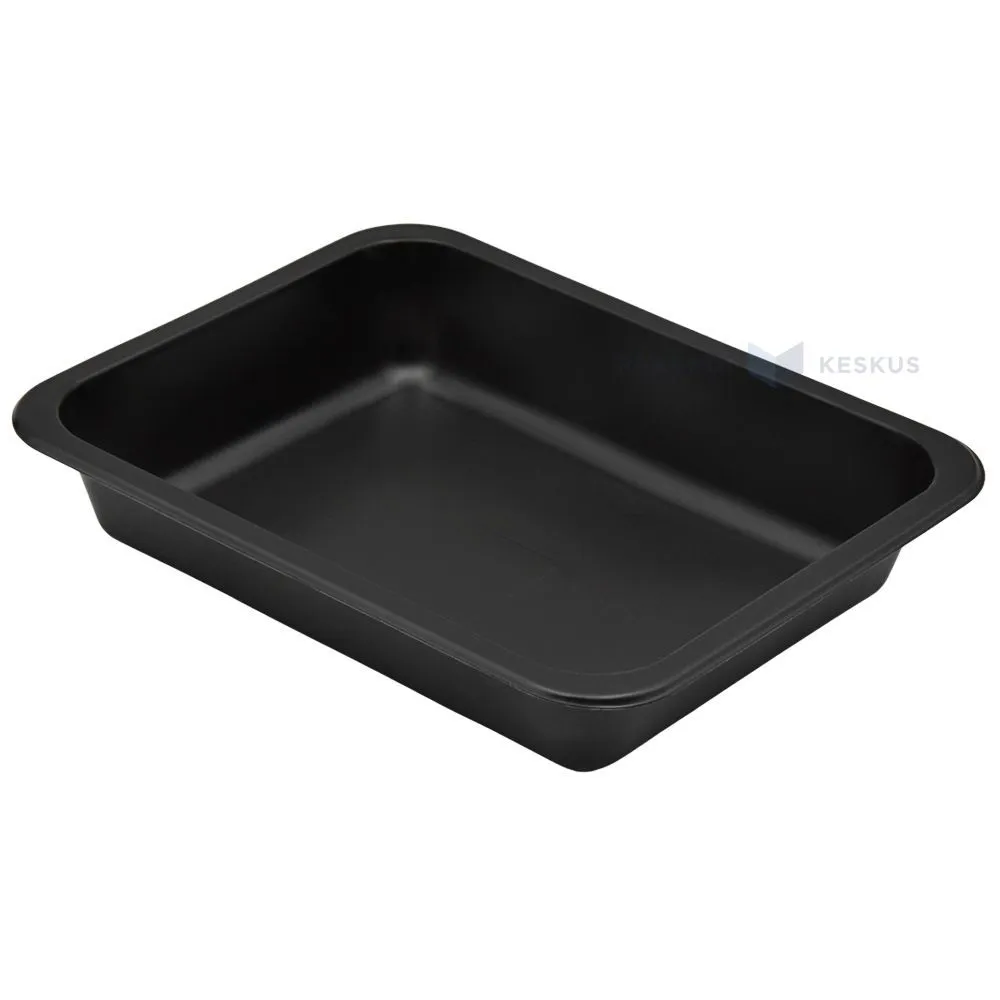 Black 1-compartment food tray 227x178x40mm, 50pcs/pack