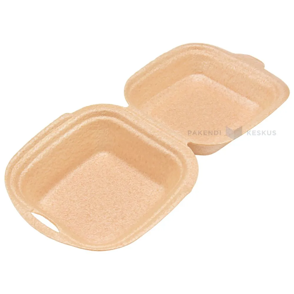 Brown 1-compartment thermo container XPP 145x154x78mm, 125pcs/pack