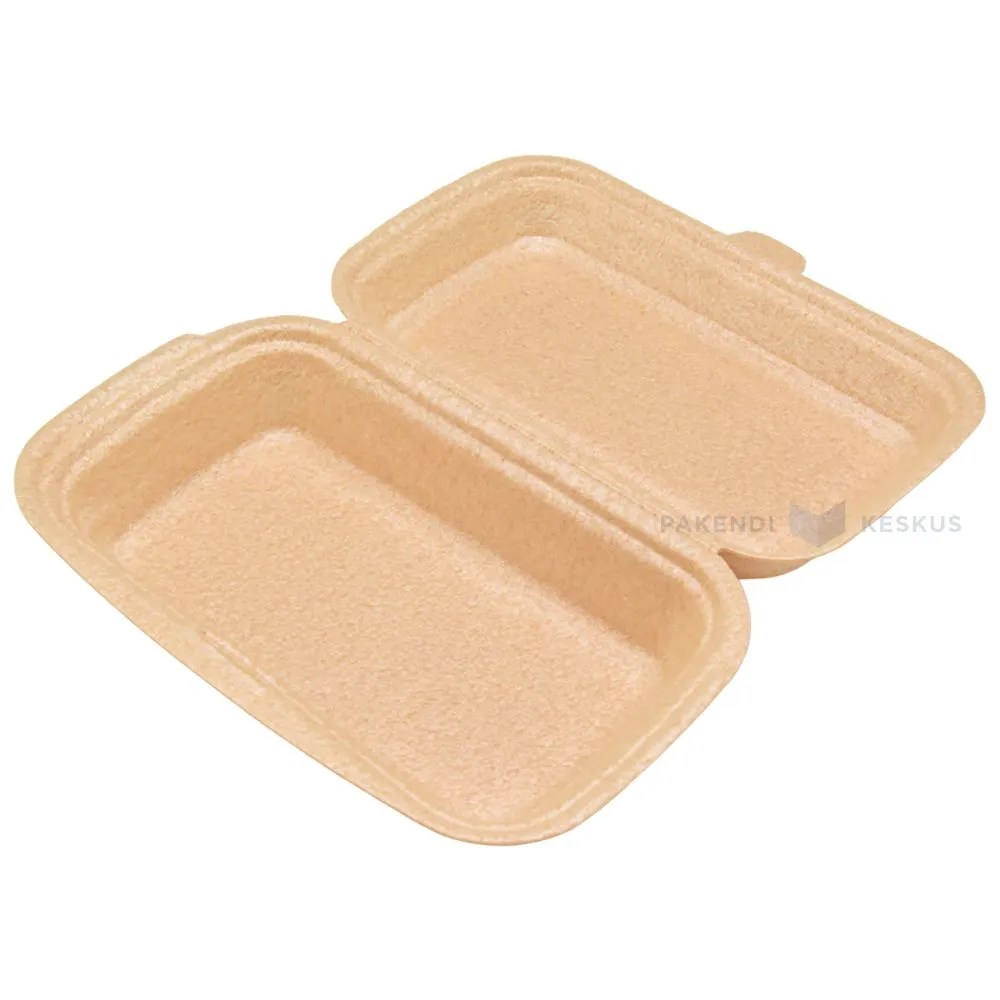 Brown 1-compartment thermo container XPP 241x154x73mm, 125pcs/pack