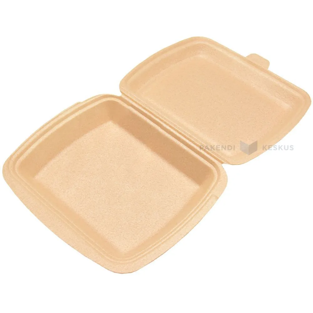 Brown 1-compartment thermo container XPP 241x206x69mm, 125pcs/pack