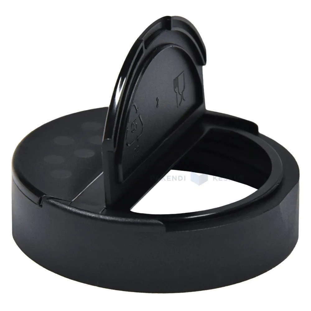 Must kaas plastikust purgile diameetriga 63mm 2-osaline
