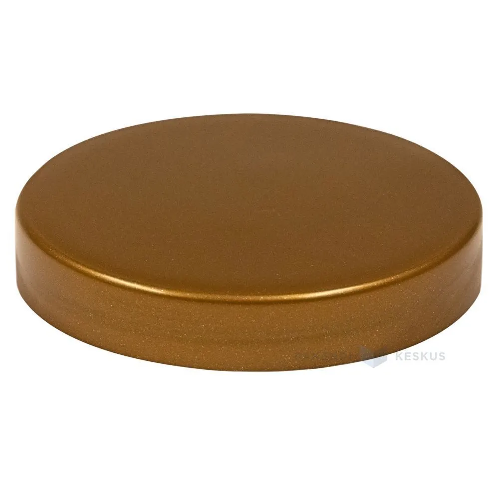 Matt kuldne kaas plastikust purgile diameetriga 70mm
