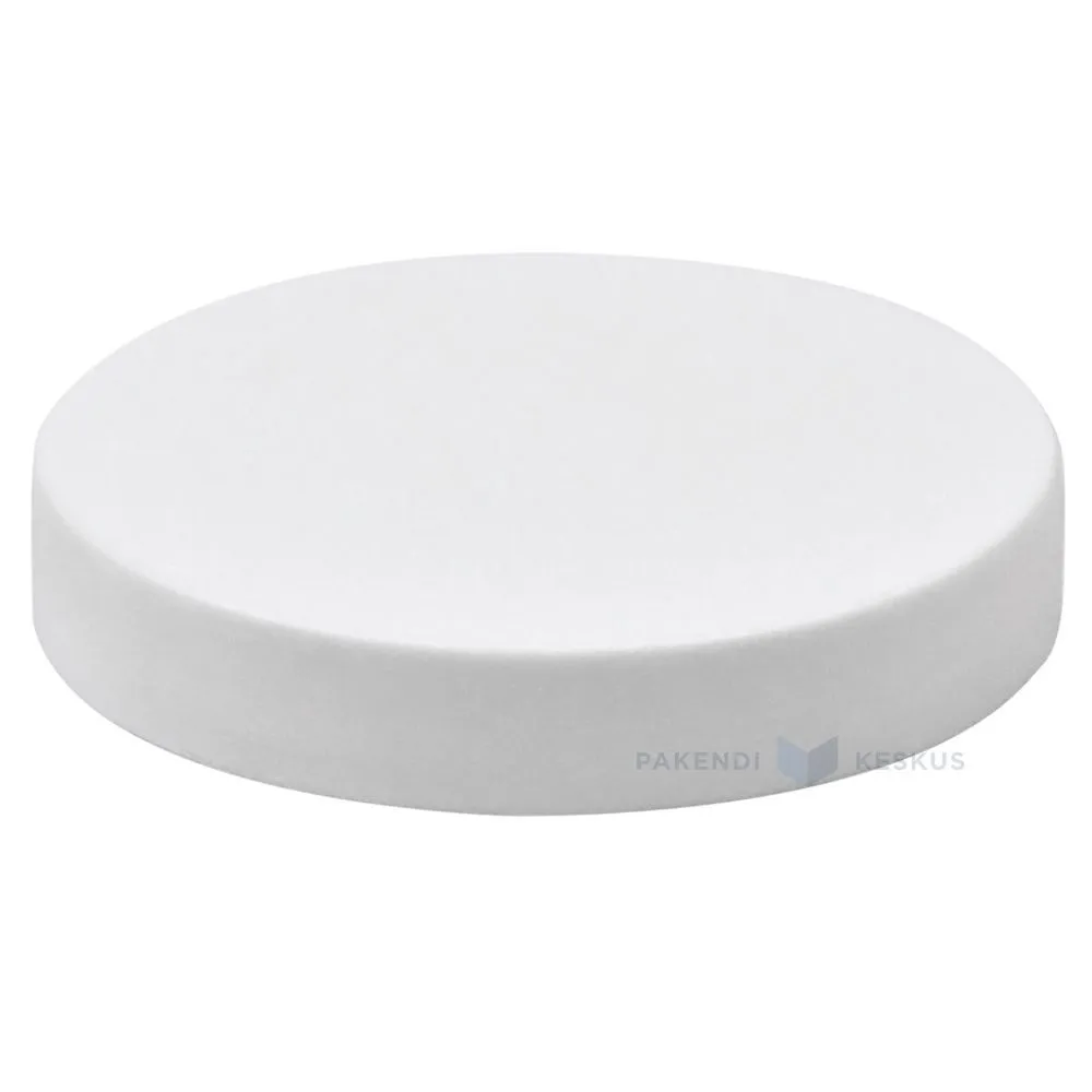 Matte white lid for plastic jar diameter 82mm