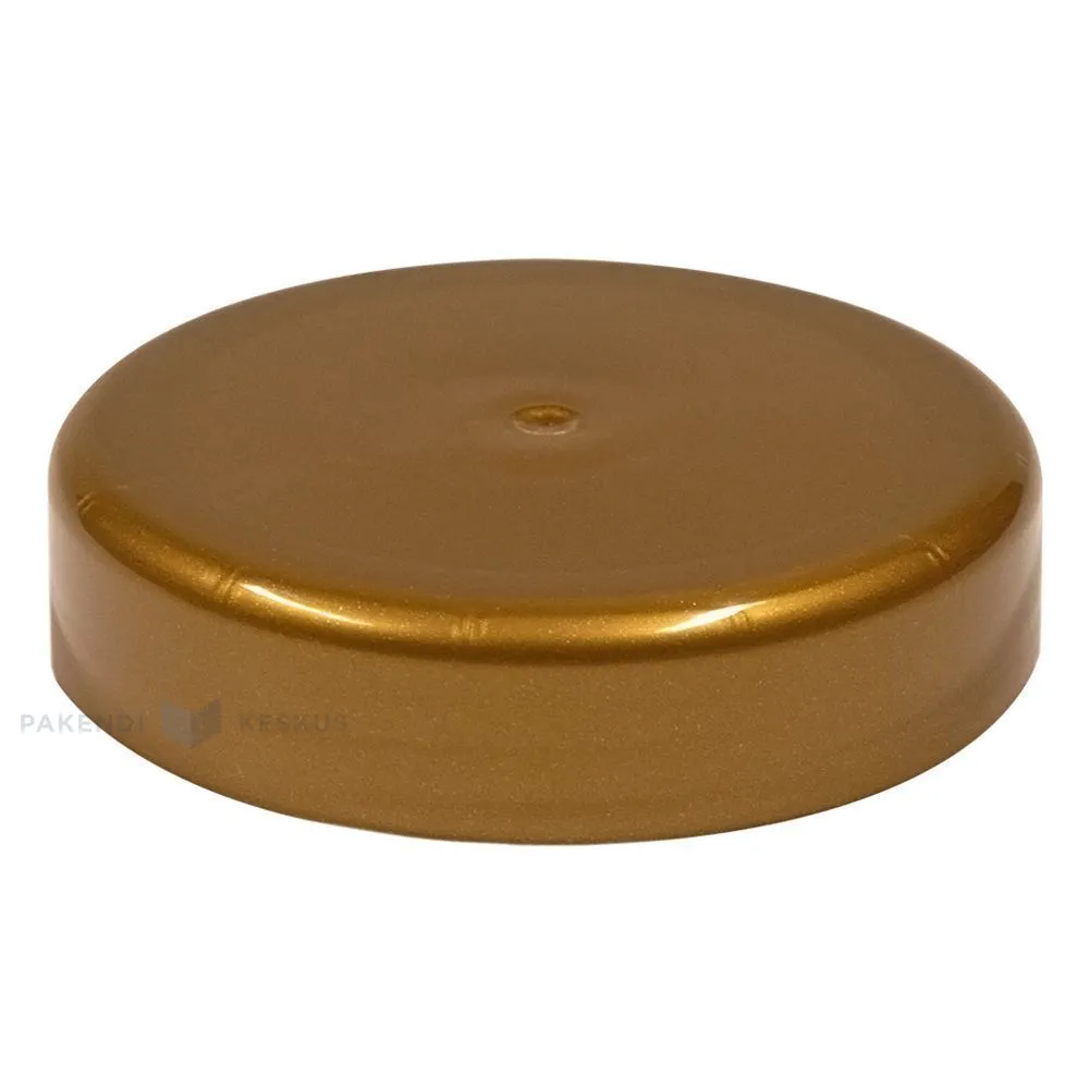 Kuldne kaas plastikust purgile diameetriga 83mm