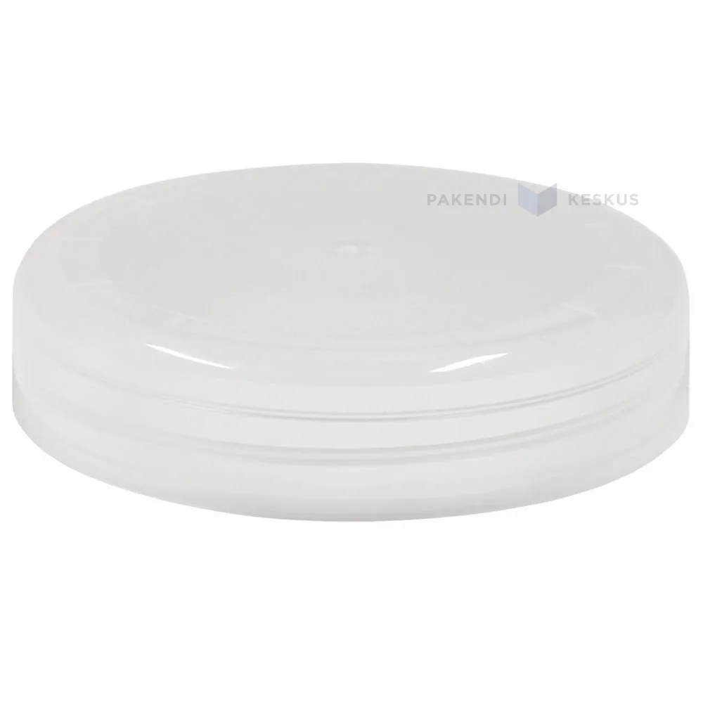 Läbipaistev kaas plastikust purgile diameetriga 83mm