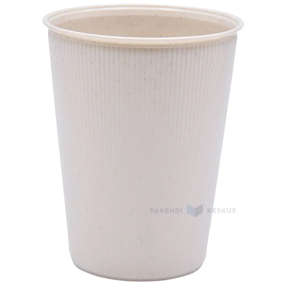 Korduvkasutatav plastikust hall kohvitops 430ml diam. 90mm PP 50x masinpesu