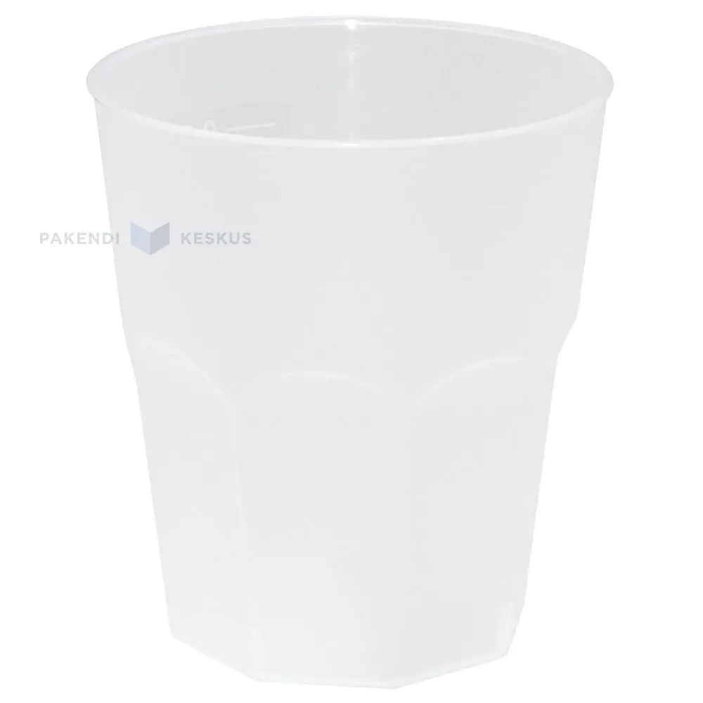 Korduvkasutatav plastikust matt joogiklaas 350ml PP 50x masinpestav