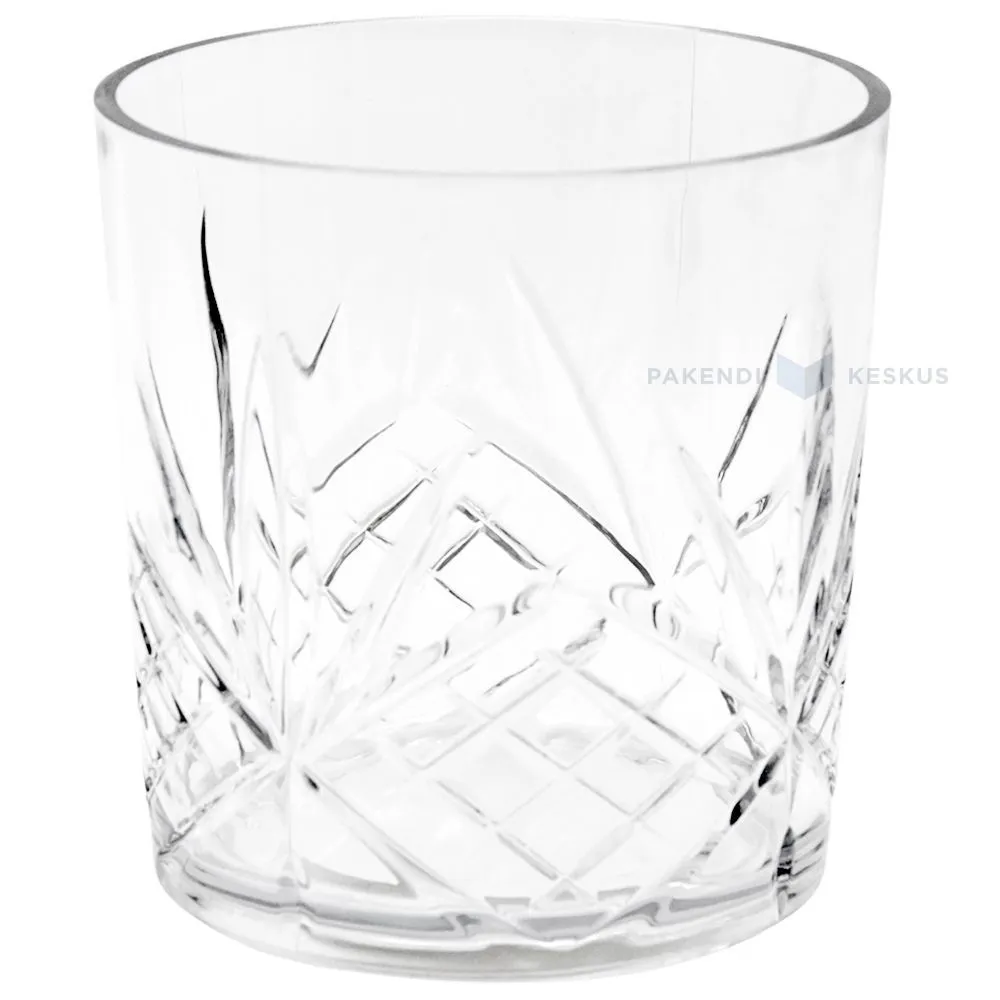 Reusable plastic drinking glass Crystal 325ml SAN 500x machine washable