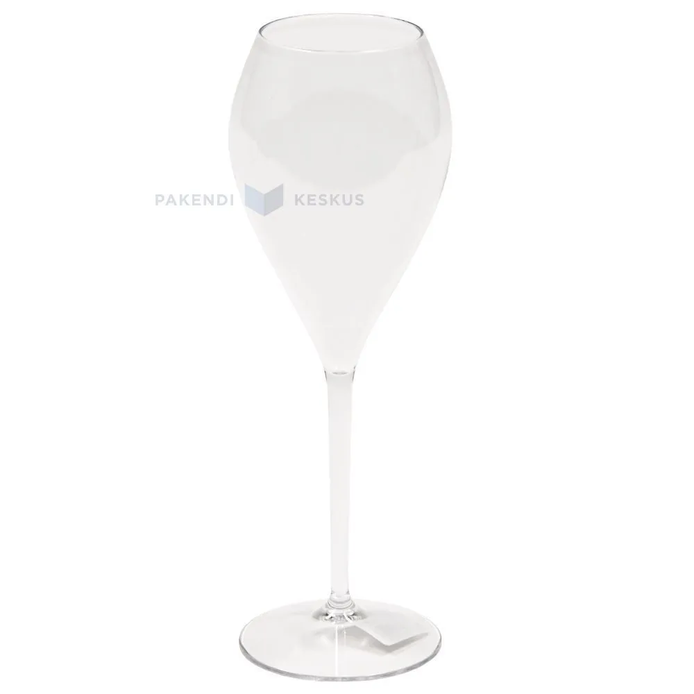 Korduvkasutatav plastikust proseccopokaal jalaga 240ml TT 350x masinpestav