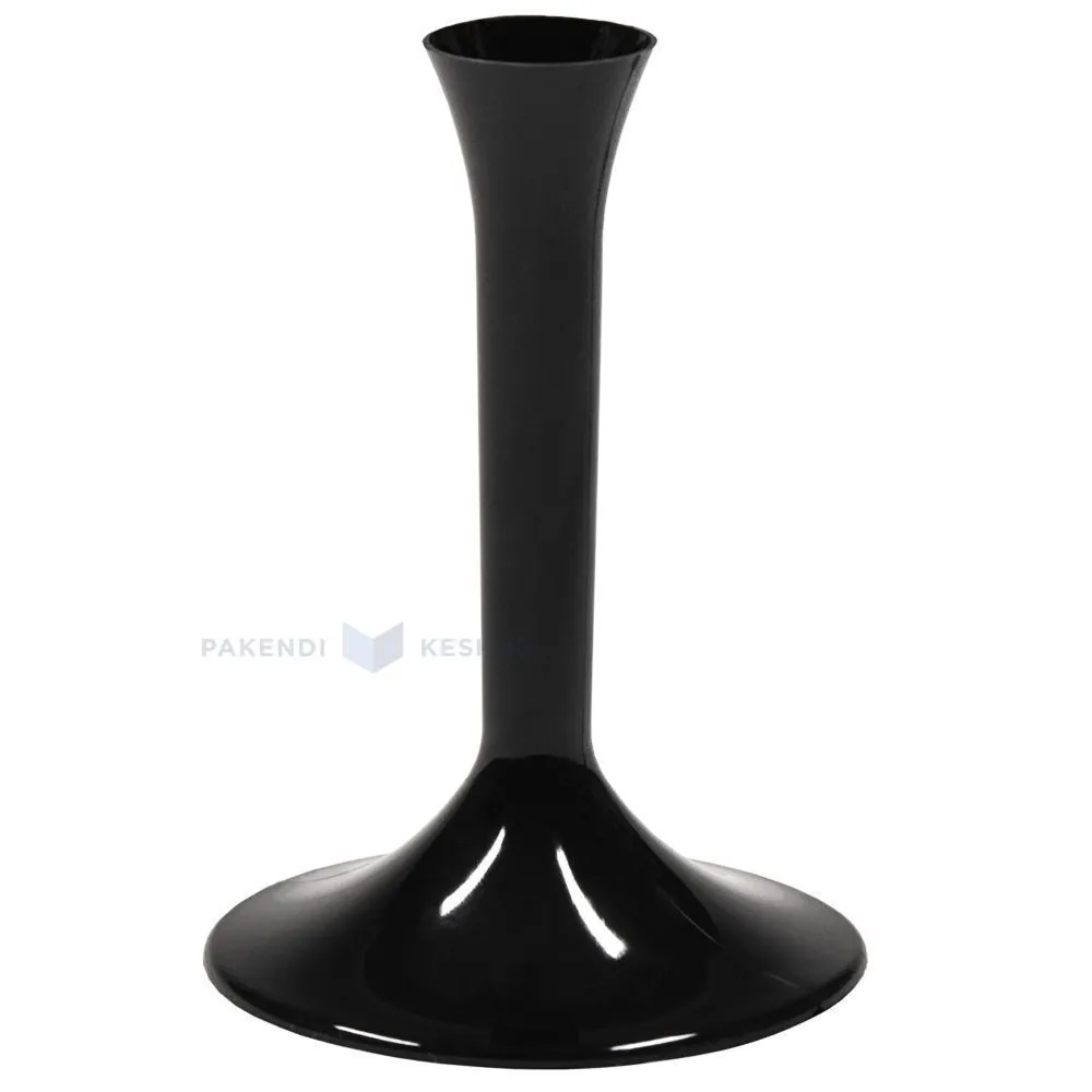 Must jalg korduvkasutatavast plastikust pokaalile 9cm PS 50x masinpestav, pakis 20tk