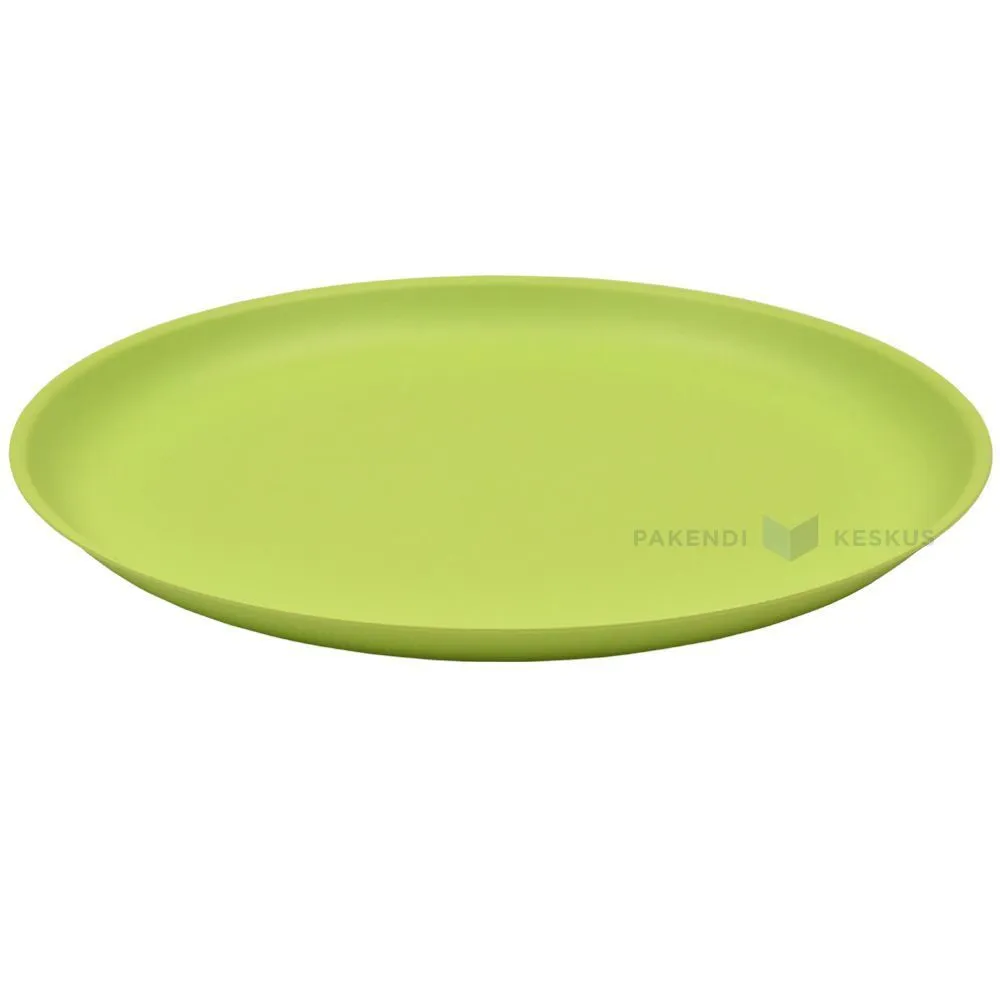 Reusable green plastic plate 27,4cm PP 50x machine washable