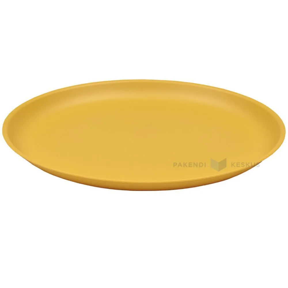 Daudzkārt izmantojams dzeltens plastmasas šķīvis 27,4cm PP 125x mazgāšanas reizes  trauku mazgājamā mašīnā