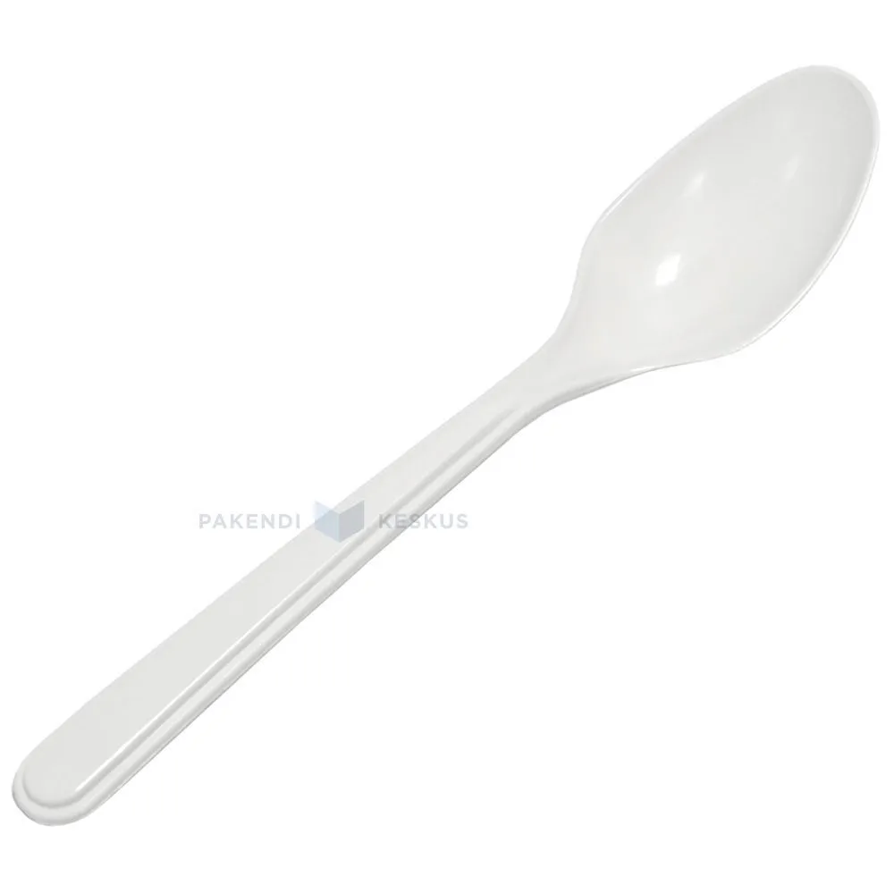 Korduvkasutatav plastikust kohvilusikas 15cm 125x masinpestav, pakis 100tk